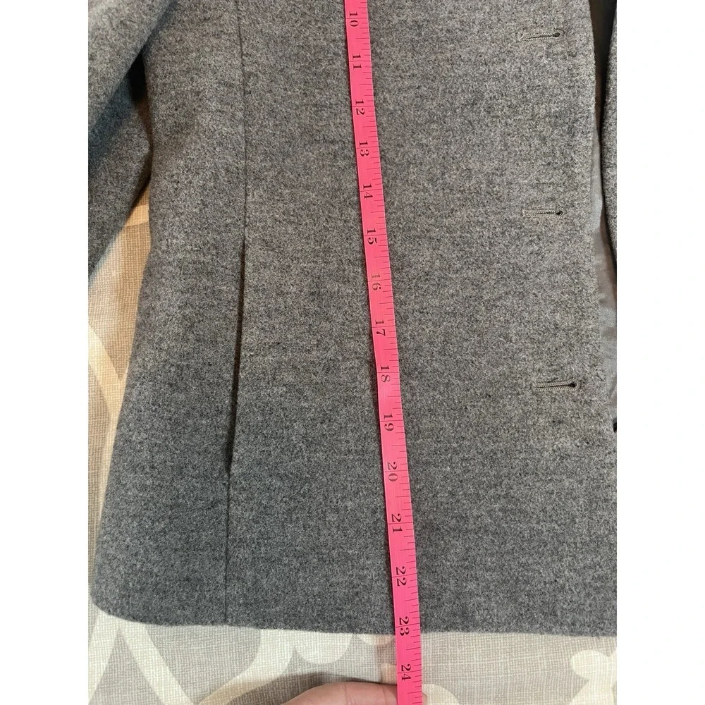 Casual Corner Sz 8 Grey Jacket Wool Cashmere Button Lined Blazer Coat Vintage - Picture 5 of 7